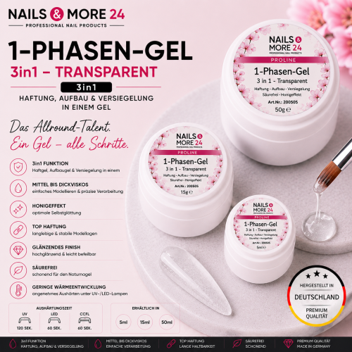 NAM24 - 1-Phasen Gel Klar | 3in1 (5-250ml)